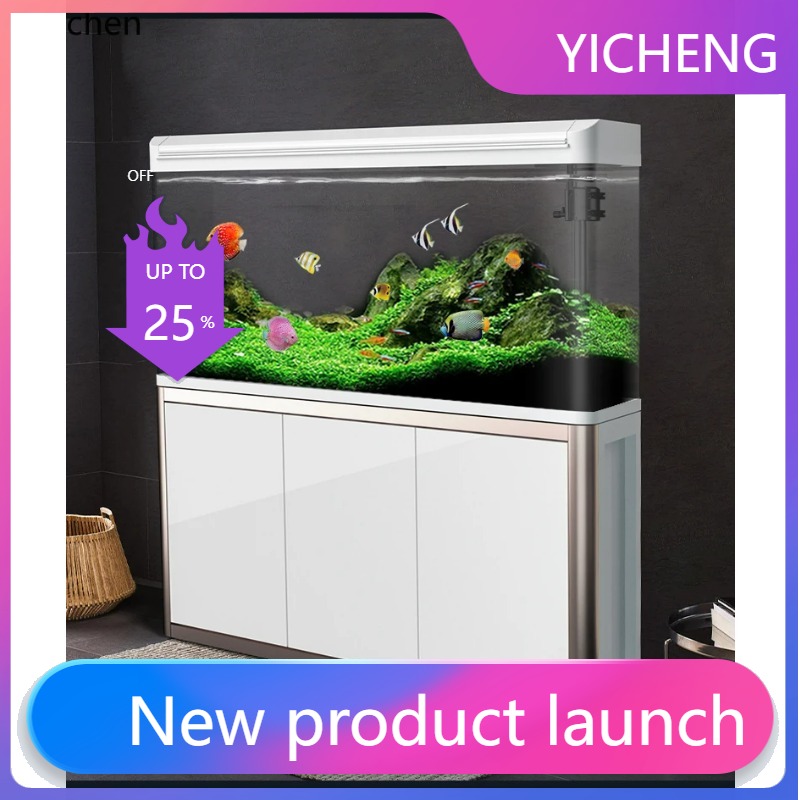 Marine Aquarium With Sump - LYY fish tank aquarium household large,