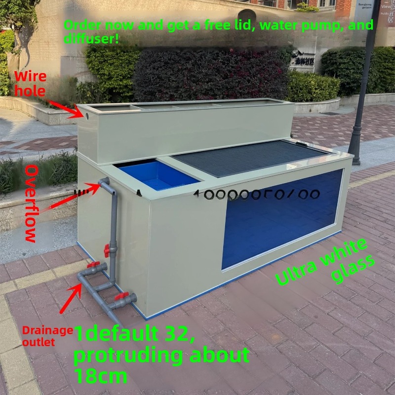 YG-12 Ultra-clear Glass Side F - đánh giá và giá Marine Aquarium With Sump