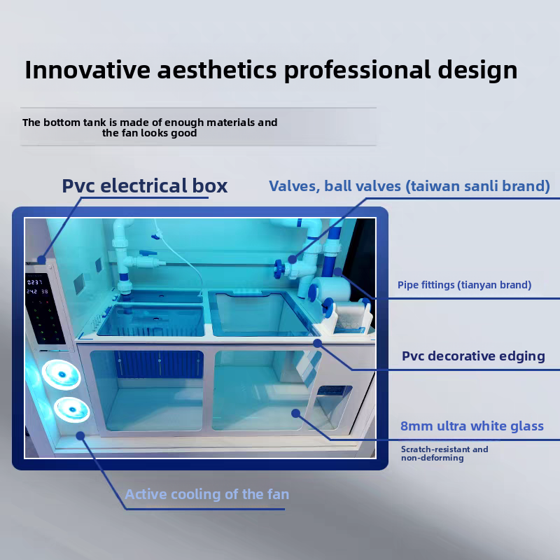 Luxury Ultra White Glass Saltw - đánh giá và giá Marine Aquarium With Sump