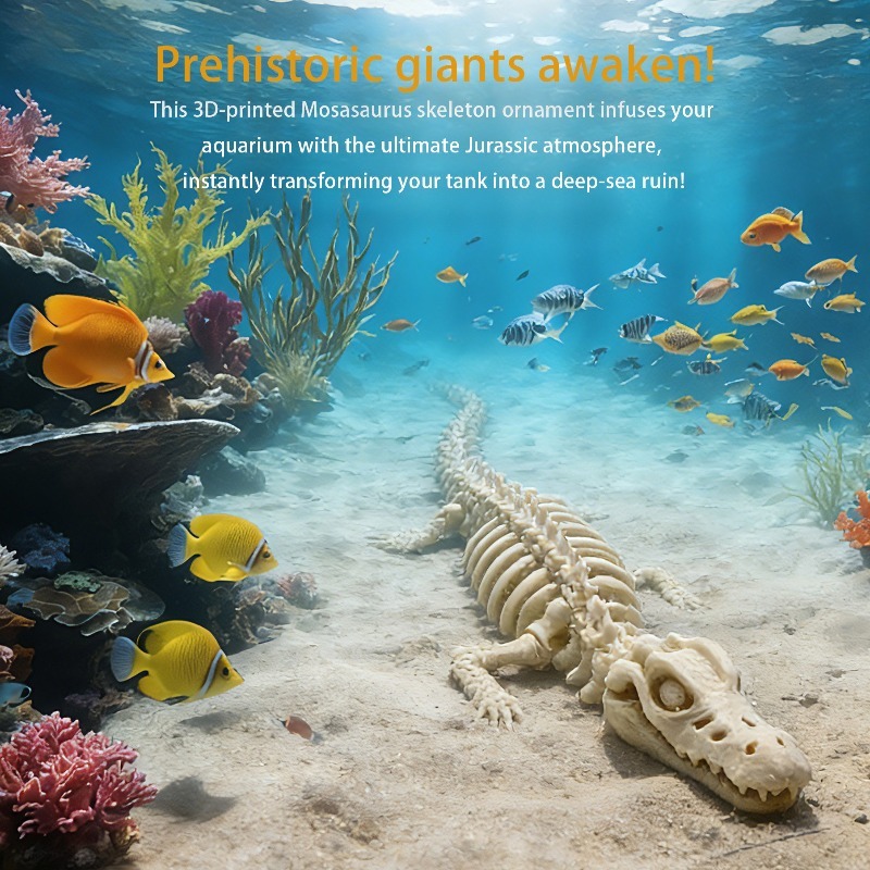1Pcs Realistic Mosasaur Skelet - đánh giá và giá Marine Aquarium Used
